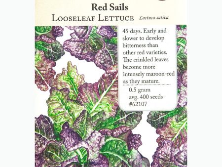 Red Sails Loose Leaf Lettuce Seeds (Organic) Online Hot Sale