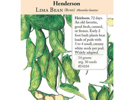 Henderson Lima Bush Bean Seeds (Organic) Hot on Sale