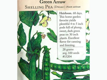 Shelling Green Arrow Pea Seeds (Organic) For Discount