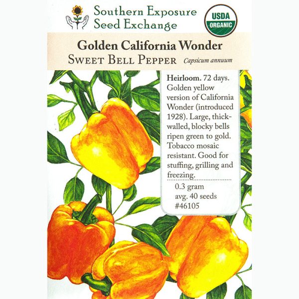 Golden Calwonder Sweet Pepper Seeds (Organic) Online now