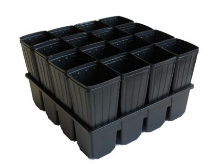 16 Pocket Tray with 16 Mini Corner Hole Treepots Online now