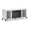 Brollevi 60  TV Stand with Electric Fireplace Cheap