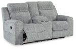 Buntington Reclining Loveseat with Console For Sale