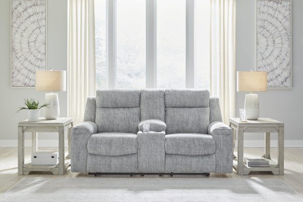 Buntington Reclining Loveseat with Console For Sale