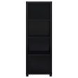 Jupiter 3-shelf Media Tower Bookcase with Storage Cabinet Black For Discount