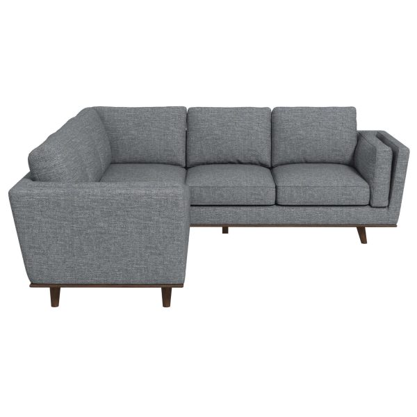 Erman  Pillow Back Corner Sofa In Dark Gray Online now