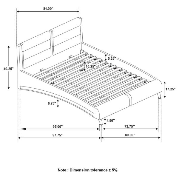 Jeremaine Upholstered Bed Black Supply