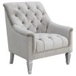 Avonlea Sloped Arm Tufted Chair Grey For Sale