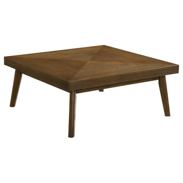 Westerly Square Wood Coffee Table with Diamond Parquet Walnut Online now