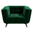 Addison Lounge Chair (Dark Green Velvet) Cheap