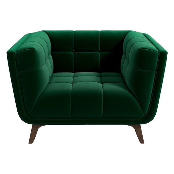 Addison Lounge Chair (Dark Green Velvet) Cheap