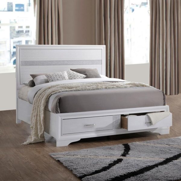 Miranda 2-drawer Storage Bed White For Discount