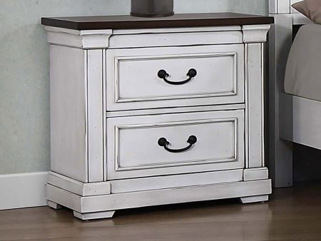 Hillcrest 2-drawer Nightstand Dark Rum and White For Cheap