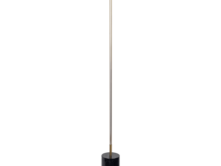 Prism Brassed Gold LED Floor Lamp with On Off Switch Faux Marble Base Hot on Sale