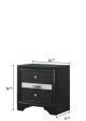 Regata Black Silver Nightstand Fashion