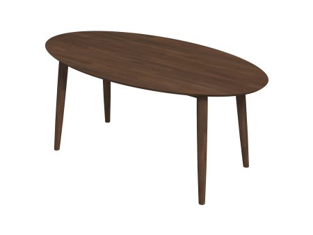 Ada Mid Century Modern Style Solid Wood Walnut Oval Dining Table Cheap