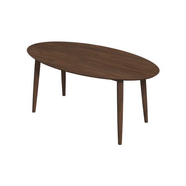 Ada Mid Century Modern Style Solid Wood Walnut Oval Dining Table Cheap