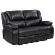 Camila Upholstered Motion Reclining Loveseat Black Sale