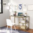 Modern Console Table with 2 Open Shelves and Metal Frame Online Hot Sale