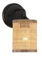 Reef Single Lights Wall Sconce With Natural Rattan Shade Rustic Wicker Wall Light Hot on Sale