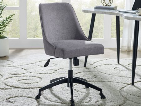 Kinsley Swivel Upholstered Desk Chair, Gray Online Hot Sale