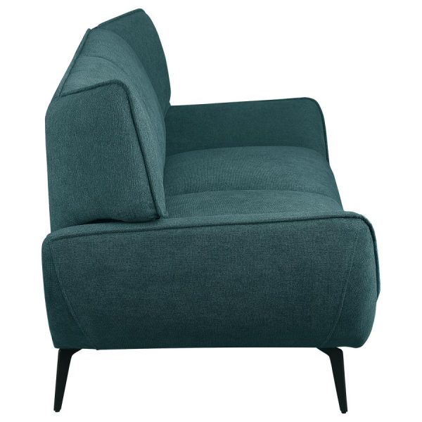 Acton 3-piece Upholstered Flared Arm Sofa Set Teal Blue For Discount