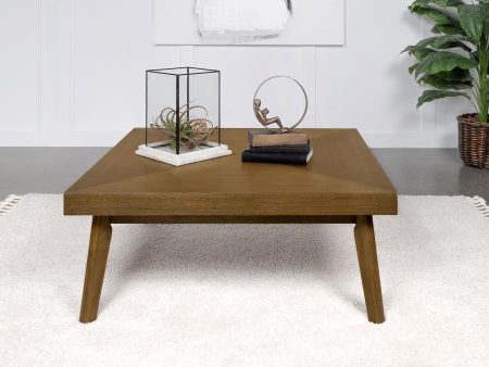 Westerly Square Wood Coffee Table with Diamond Parquet Walnut Online now