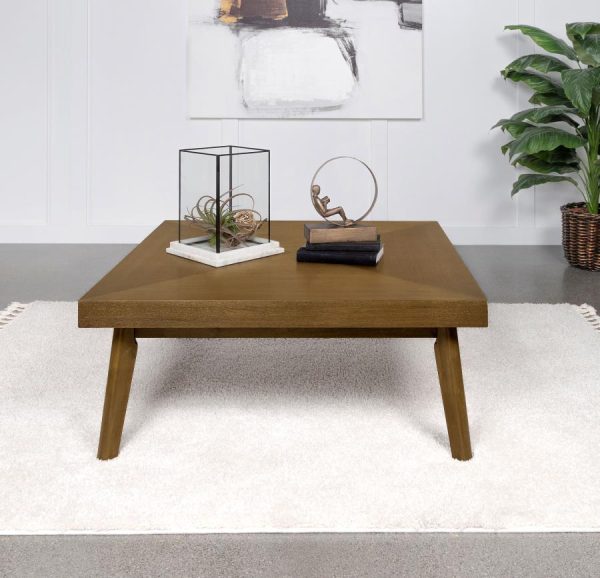 Westerly Square Wood Coffee Table with Diamond Parquet Walnut Online now