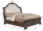 Sheffield Antique Gray Upholstered Panel Bed Online Hot Sale