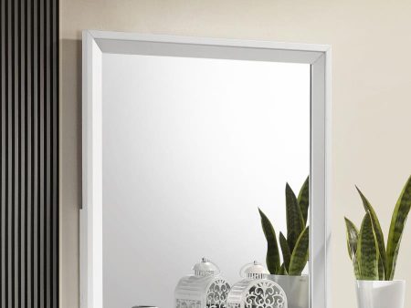 Janelle Rectangular Dresser Mirror White Discount