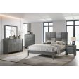 DENKER GUNMETAL PANEL BED on Sale