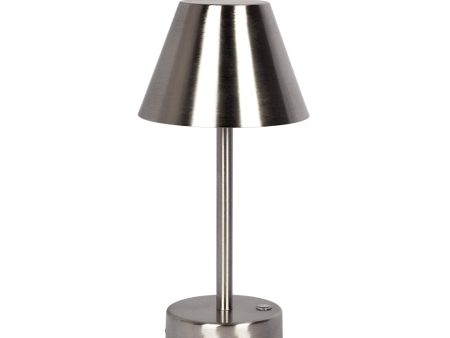 Elegance Rechargeable LED Table Lamp Brushed Nickel LED Touch Switch For Cheap