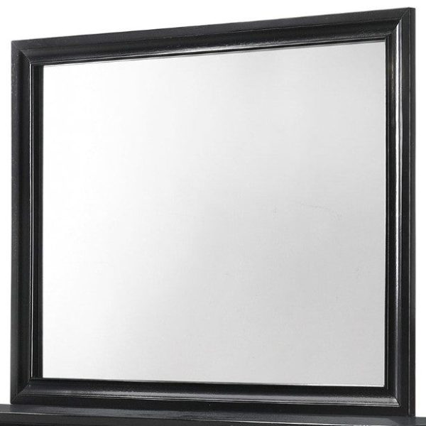 Regata Black Silver Bedroom Dresser Mirror Hot on Sale