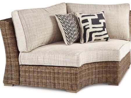 Beachcroft Outdoor Curved Corner Chair with Cushion on Sale