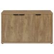 Pepita 3-door Engineered Wood Accent Cabinet with Adjustable Shelves Mango Brown Online Sale