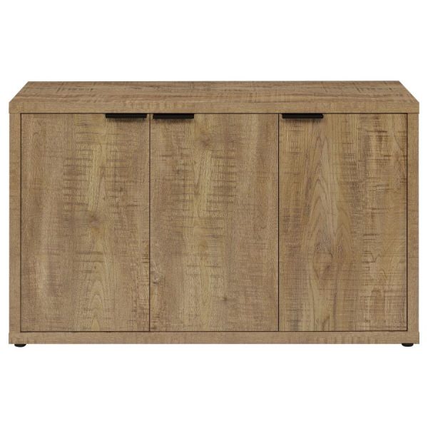 Pepita 3-door Engineered Wood Accent Cabinet with Adjustable Shelves Mango Brown Online Sale