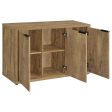 Pepita 3-door Engineered Wood Accent Cabinet with Adjustable Shelves Mango Brown Online Sale