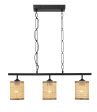 Elysian Three Lights Island With Natural Rattan Shade Farmhouse Chain Ceiling Lamp Cheap