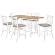 Hollis 7-piece Rectangular Counter Height Dining Set Brown and White on Sale