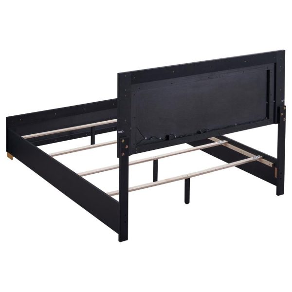 Marceline Queen Bed with LED Headboard Black For Sale