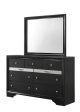 Regata Black Silver Bedroom Dresser Mirror Hot on Sale