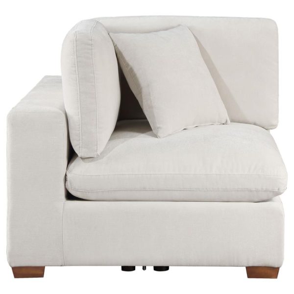 Lakeview Upholstered Corner Chair Ivory Hot on Sale