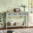 48 Inch Farmhouse Console Table with 2 Drawers and Open Storage Shelf for Hallway Hot on Sale