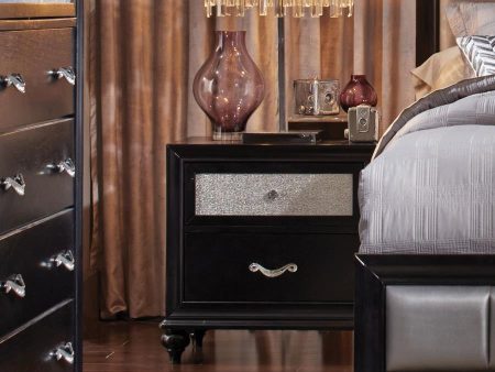 Barzini 2-drawer Rectangular Nightstand Black Online Sale