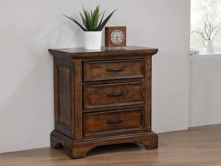 Elk Grove 3-drawer Nightstand Vintage Bourbon Online now