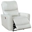 Greenfield Upholstered Power Recliner Chair Ivory Discount