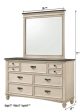 Sawyer Cream Brown Bedroom Dresser Mirror Online