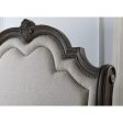 Sheffield Antique Gray Upholstered Panel Bed Online Hot Sale