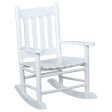 Annie Slat Back Youth Rocking Chair White Hot on Sale