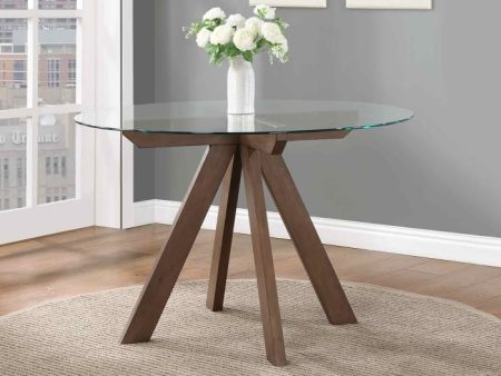 Wade 48-inch Round Glass-Top Dining Table Online Sale